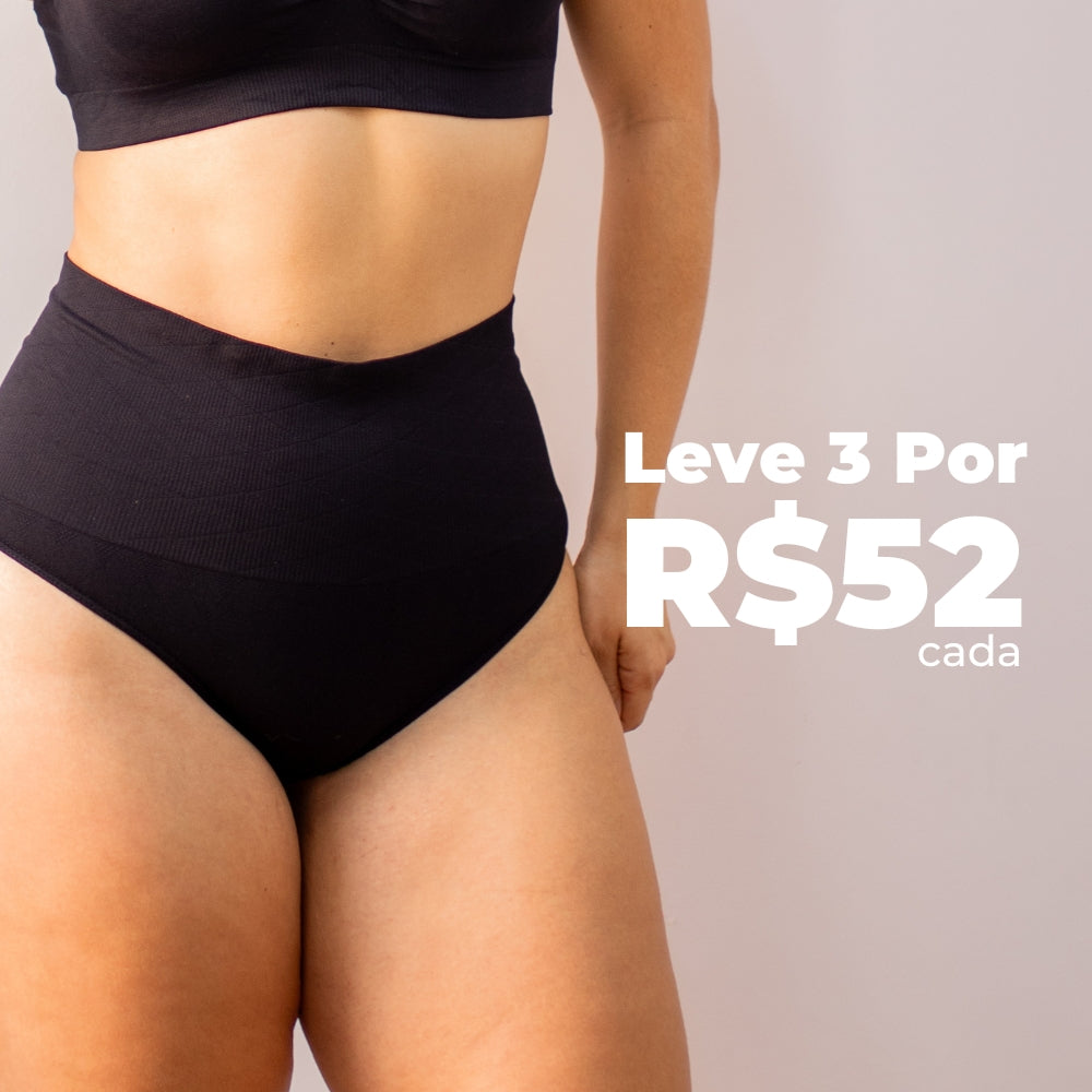 Kit 3 Calcinhas Modeladoras Pêssego - Modelo Fio