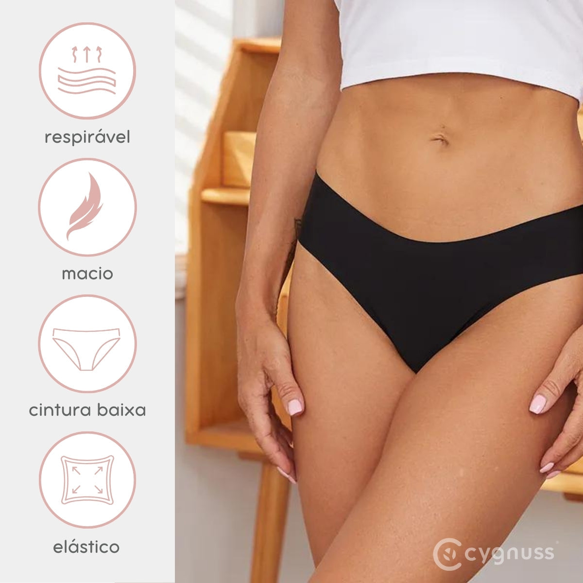 Kit 10 Unidades Calcinha Soft - Corte a Laser